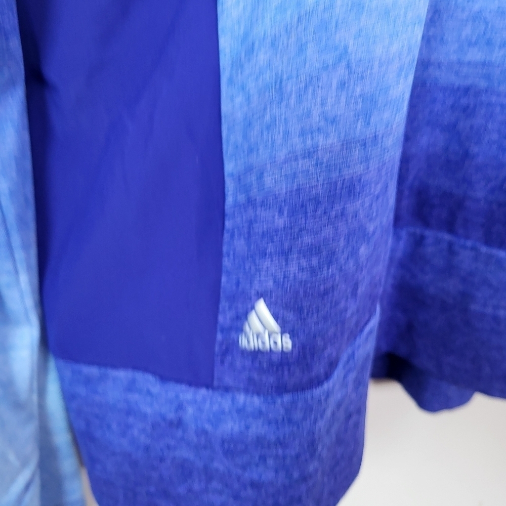 Adidas Golf Blue Gradient Quarter-Zip Pullover SZ XL - Picture 2 of 8